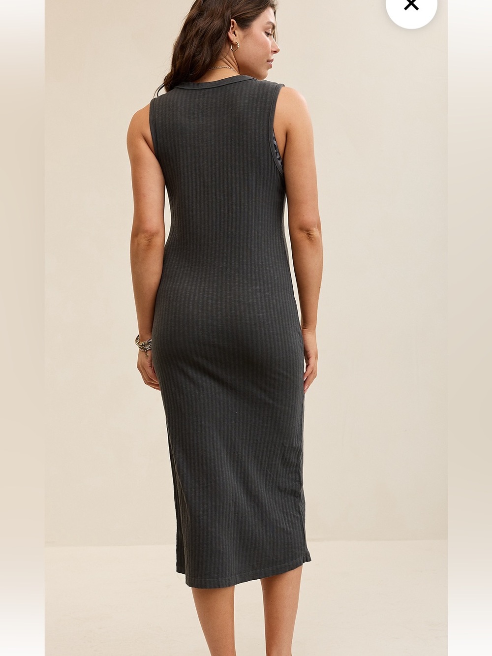 aerie Ribbed Henley Midi Dress - Picture 2 of 10